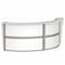 Linea Italia Curved Reception Desk with Counter, 2 Units, 124 inW x 49 inD, White ZUS296 - alternate 1